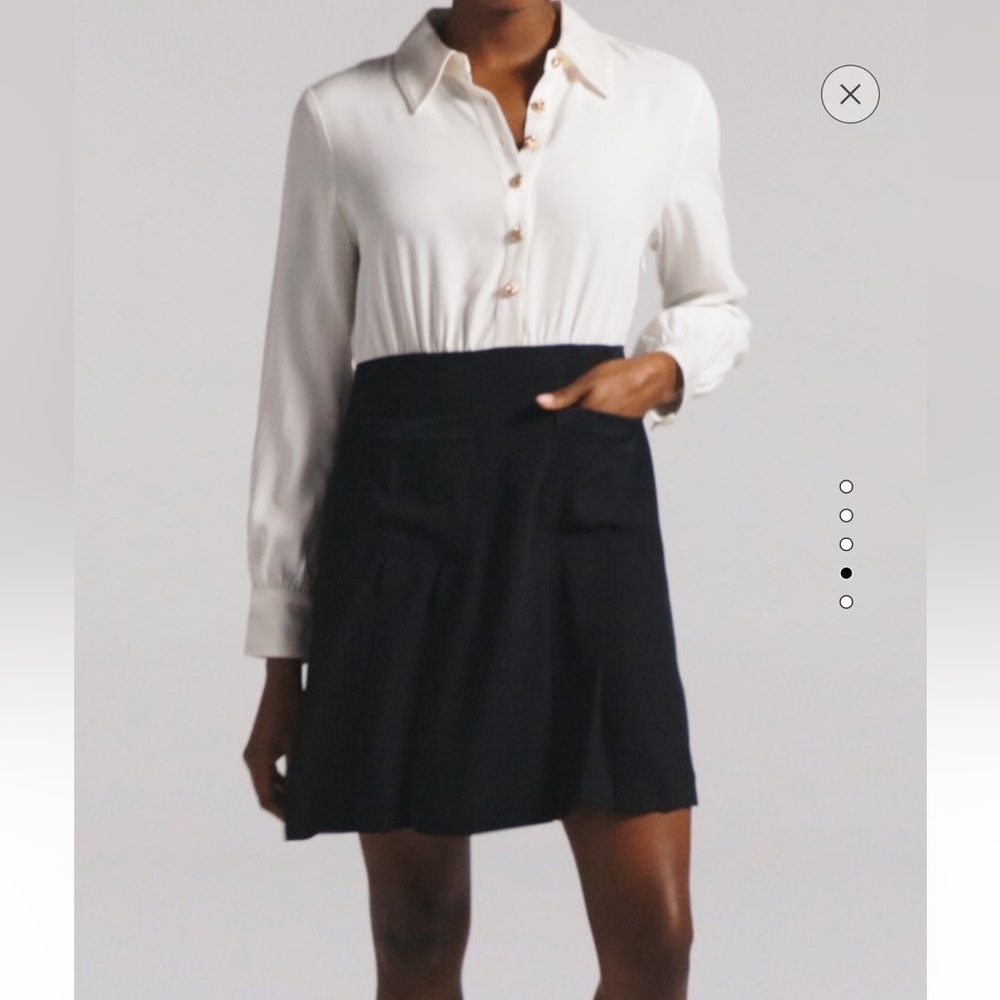 NWT J. Crew Button Front Crepe Shirtdress Sz 16. MSRP $228. - Picture 9 of 11